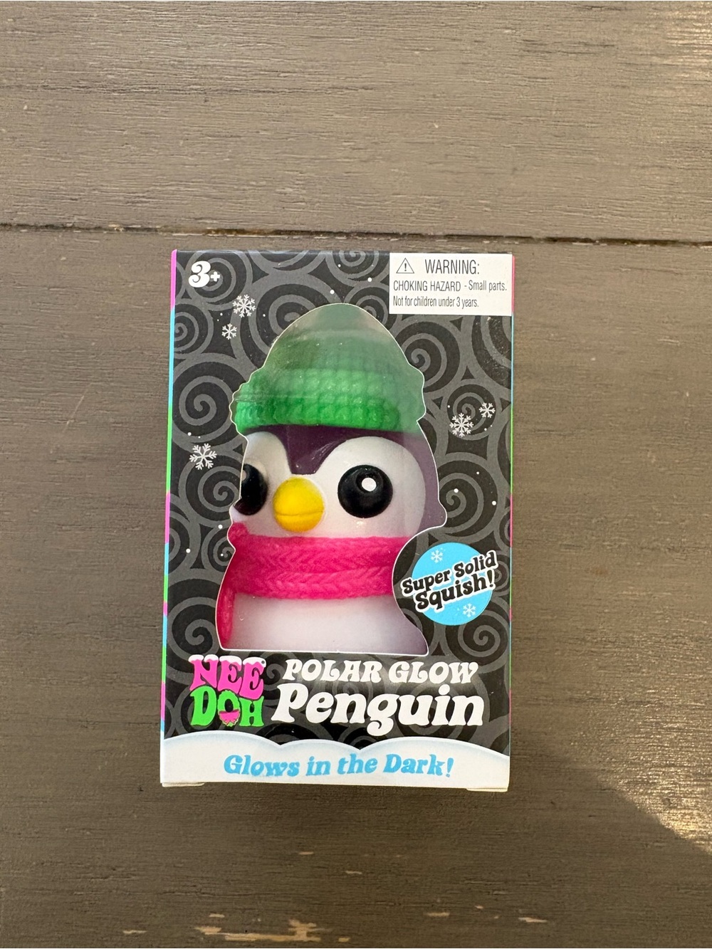 Schylling Needoh Polar Glow Penguin (Rare) - Purple, Pink & Green